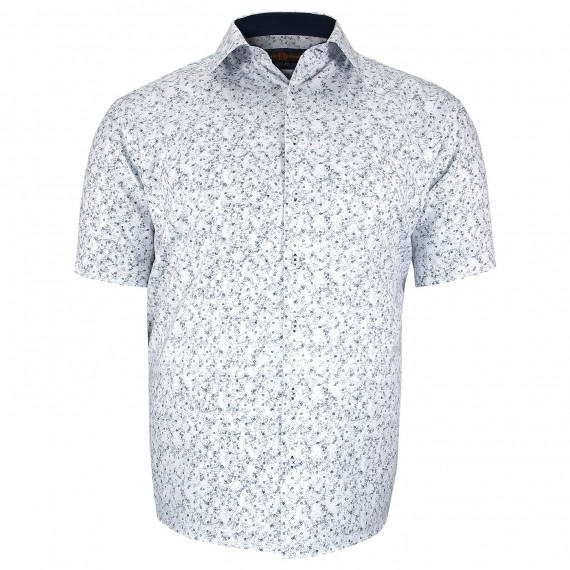 Big size patterned short sleeves shirt neve-aa7dbmc1