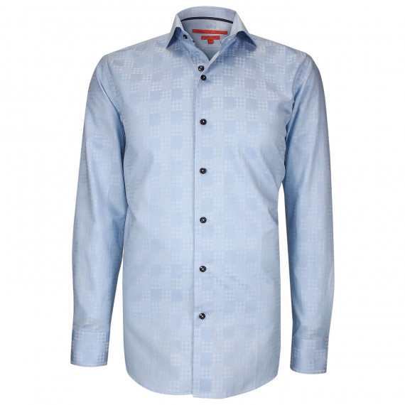 Fitted patterned fabric shirt CHECKER AA3AM1