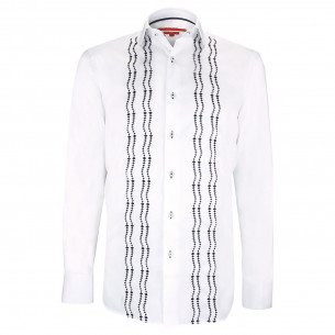 Cotton satin embroidered shirt BROIDERY-AA15AM1