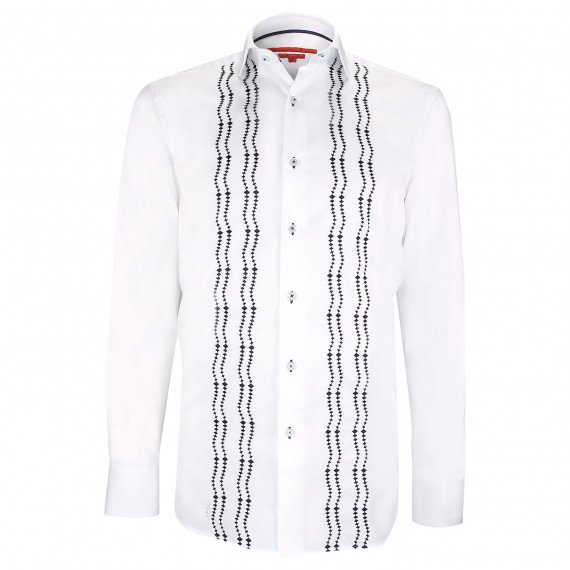 Cotton satin embroidered shirt BROIDERY-AA15AM1