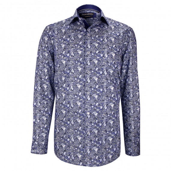 Printed fabric slim fit shirt CASHMO-AA5EB1