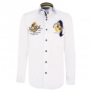 Embroidered slim fit shirt UNO-AA8EB1