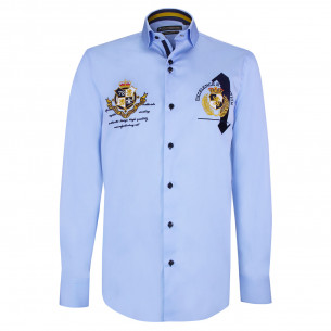 Embroidered slim fit shirt UNO-AA8EB2