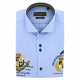 Embroidered slim fit shirt UNO-AA8EB2