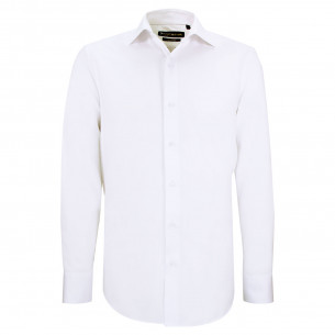 Slim fit plain weave fabric shirt CUCITO AB3EB1