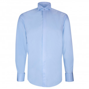 Slim fit shirt in woven fabric with broken collar AB3AM2