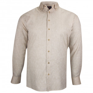 Big size shirt in linen and cotton fabric AD6DB1