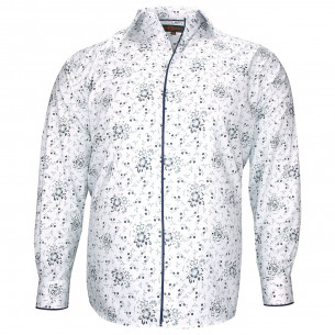 Big size printed fabric shirt FIORBLU AE3EB1