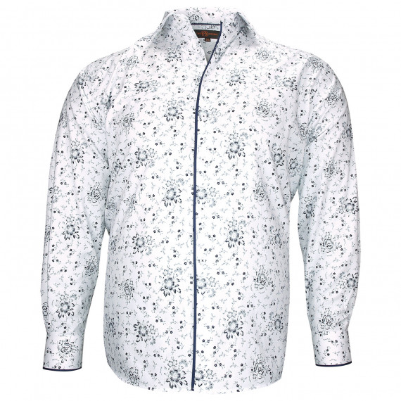 Big size printed fabric shirt FIORBLU AE3EB1