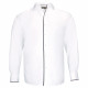 Plus-size shirt in plain fabric and braid BORNERO AE5DB1