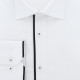 Plus-size shirt in plain fabric and braid BORNERO AE5DB1