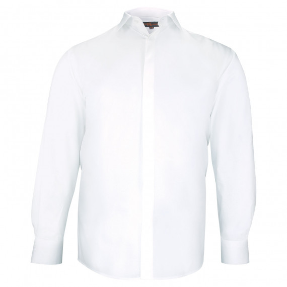 Plus-size shirt in textured fabric with hidden throat DINOZZE AE11DB1