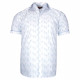 Plus-size short-sleeved shirt with printed fabric PALMA AE1DBMC1