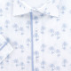 Plus-size short-sleeved shirt with printed fabric PALMA AE1DBMC1