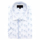 Plus-size short-sleeved shirt with printed fabric PALMA AE1DBMC1