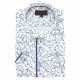 Plus-size short-sleeved shirt with printed fabric VEGELI AE3DBMC1
