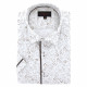 Plus-size short-sleeved shirt with printed fabric GIVELI AE4DBMC1