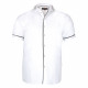 Plus-size plain shirt with piping FINTURA AE5DBMC1