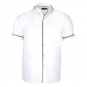 Plus-size plain shirt with piping FINTURA AE5DBMC1
