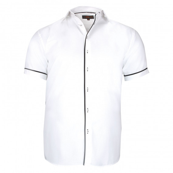 Plus-size plain shirt with piping FINTURA AE5DBMC1