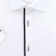 Plus-size plain shirt with piping FINTURA AE5DBMC1