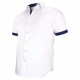 Plus size shirt with contrasting plain fabric RIVERA AE8DBMC1
