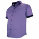 Plus size shirt with contrasting plain fabric VIOSSO AE9DBMC1