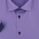 Plus size shirt with contrasting plain fabric VIOSSO AE9DBMC1