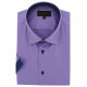Plus size shirt with contrasting plain fabric VIOSSO AE9DBMC1