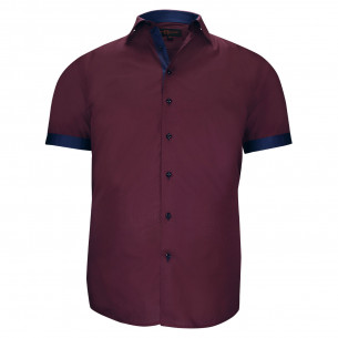 Plus size shirt with contrasting plain fabric VIOSSO AE9DBMC2