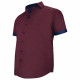 Plus size shirt with contrasting plain fabric VIOSSO AE9DBMC2