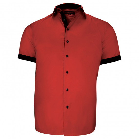 Plus size shirt with contrasting plain fabric ROSSONERO AE10DBMC1