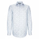 Straight cut shirt in structured patterned fabric STRUCO AE4EB1