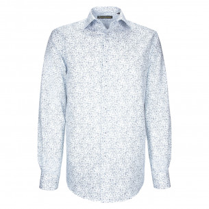 Straight cut shirt in structured patterned fabric STRUCO AE4EB1