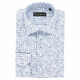Straight cut shirt in structured patterned fabric STRUCO AE4EB1