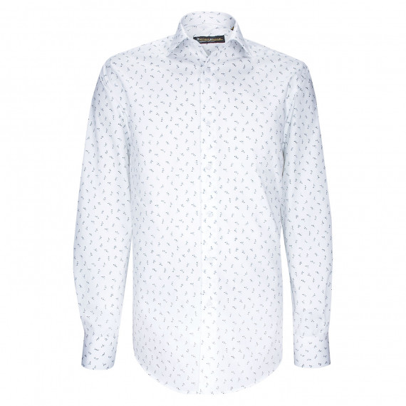 Straight cut shirt in floral print fabric FANIOLO AE6EB1