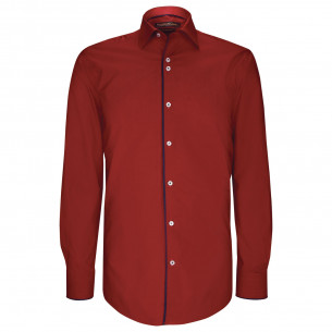 Plain fitted shirt with piping GALONI AE7EB1