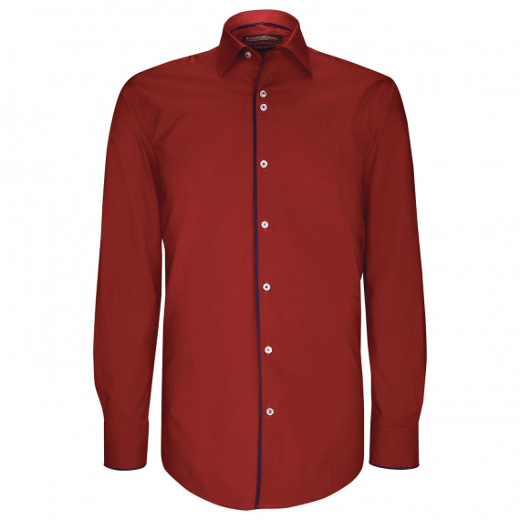 Plain fitted shirt with piping GALONI AE7EB1