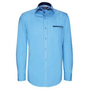 Plain fitted shirt with pocket edging TASCOPO AE8EB1