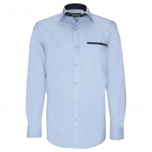 Plain fitted shirt with pocket edging TASCOPO AE8EB4