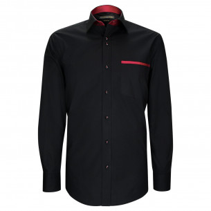 Plain fitted shirt with pocket edging TASSORO AE9EB1