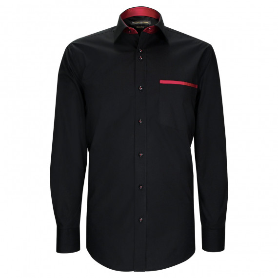 Plain fitted shirt with pocket edging TASSORO AE9EB1