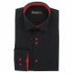 Plain black straight cut shirt CLAROSSO AE11EB1