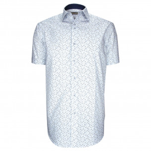 Straight cut shirt with printed fabric FLORALO AE3EBMC1