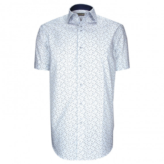 Straight cut shirt with printed fabric FLORALO AE3EBMC1