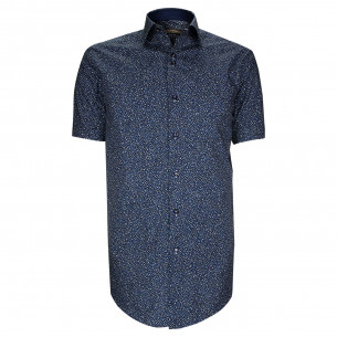 Straight cut shirt with floral print fabric FLORALI AE4EBMC1
