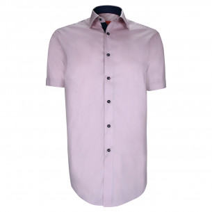 Straight cut shirt in plain fabric AE3AMMC1