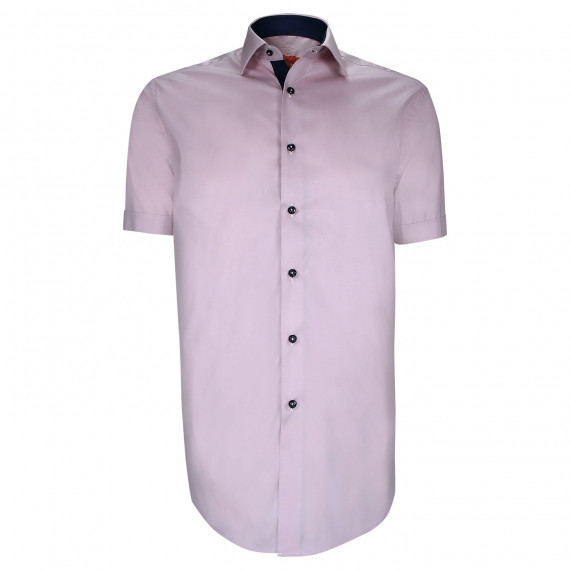 Straight cut shirt in plain fabric AE3AMMC1