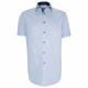 Straight cut shirt in plain fabric
