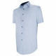 Straight cut shirt in plain fabric